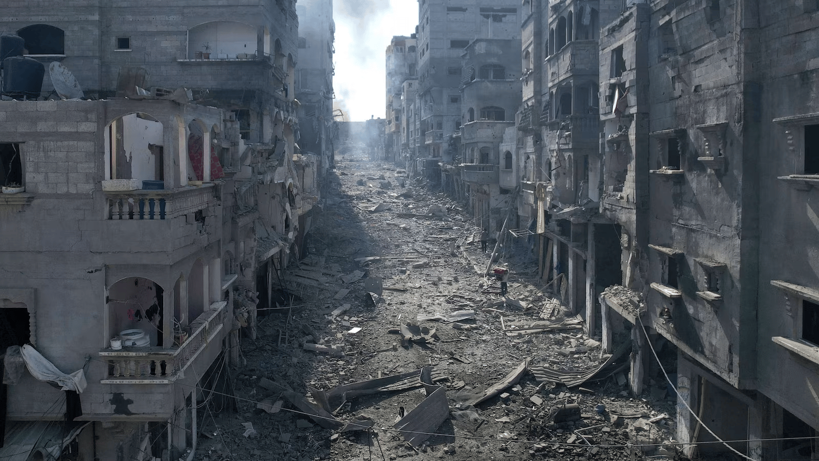 Devastation in Gaza after Israeli airstrikes, 2025 humanitarian crisis