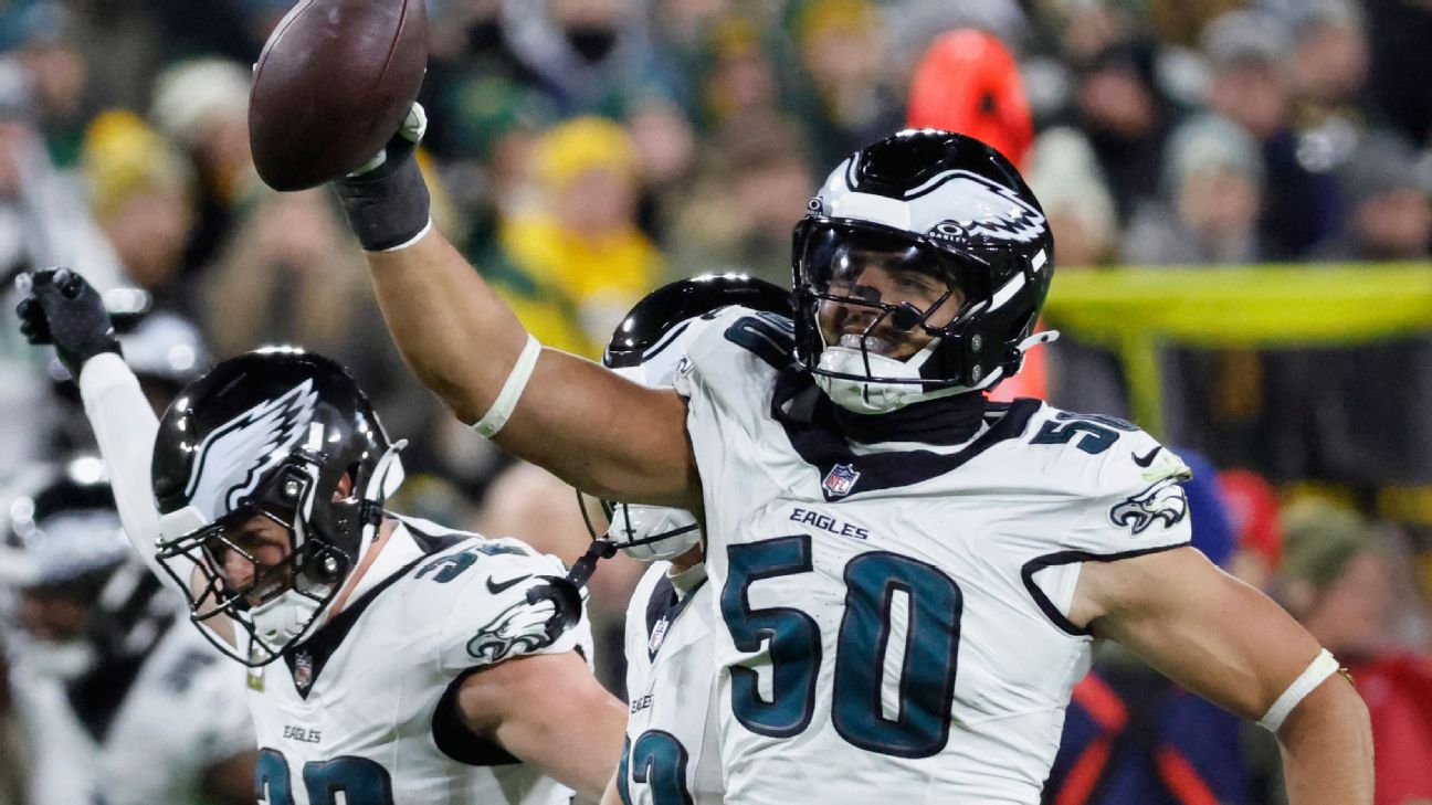 Jaelan Phillips Eagles Debut Impact Jaelan Phillips making a tackle in his debut game for the Philadelphia Eagles