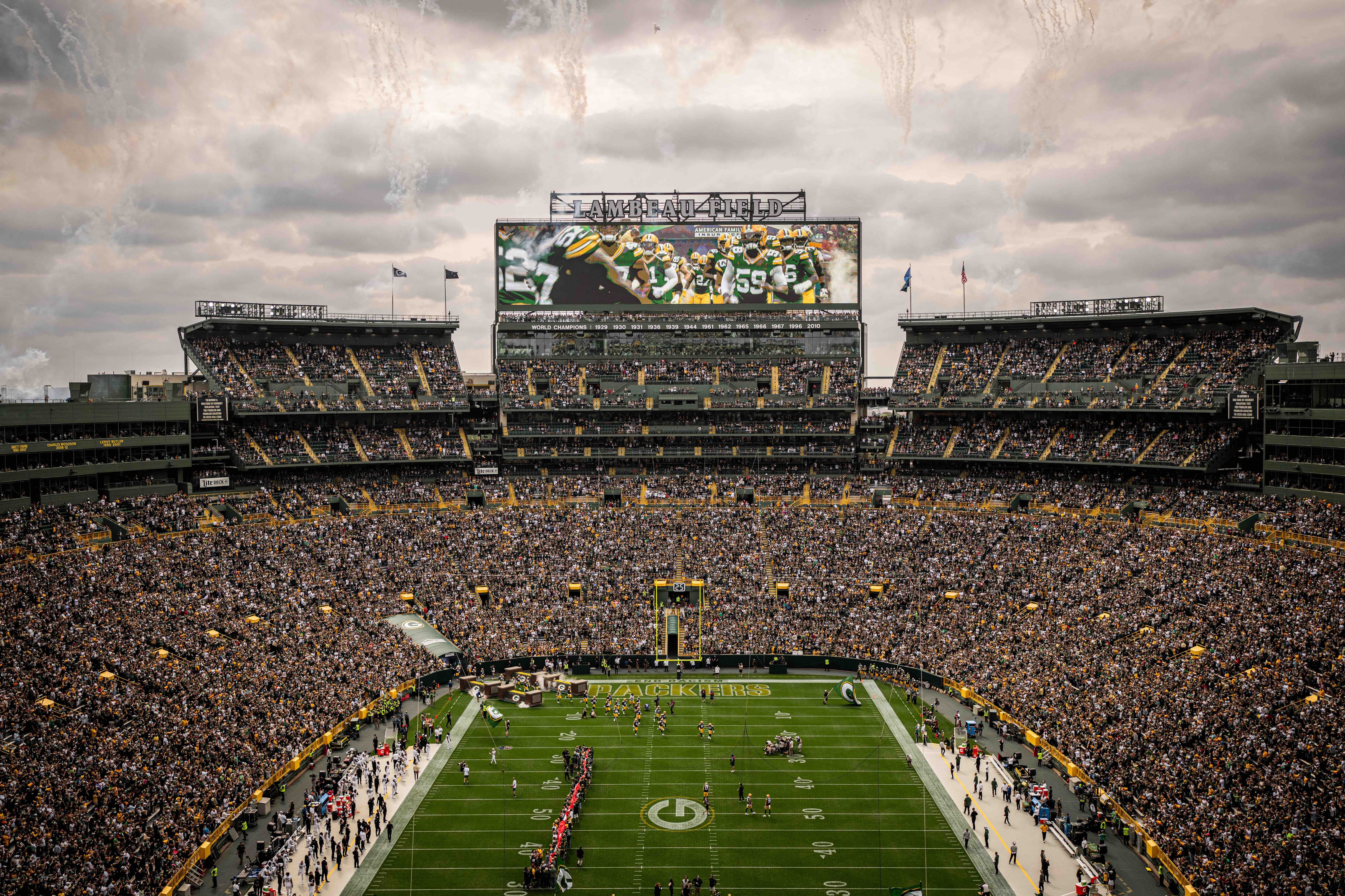 Lambeau Field Monday Night Football: Historic Packers Stadium Sets Stage for Eagles Clash Lambeau Field packed stadium atmosphere Green Bay Packers Monday Night Football game crowd