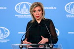 Maria Zakharova, Russian Foreign Ministry spokesperson, delivering a press briefing