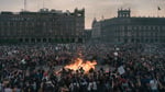 Alt: Public rally in Mexico City symbolizing women's fight against violence