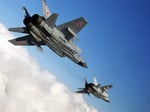 MiG-31 supersonic fighter jet in flight