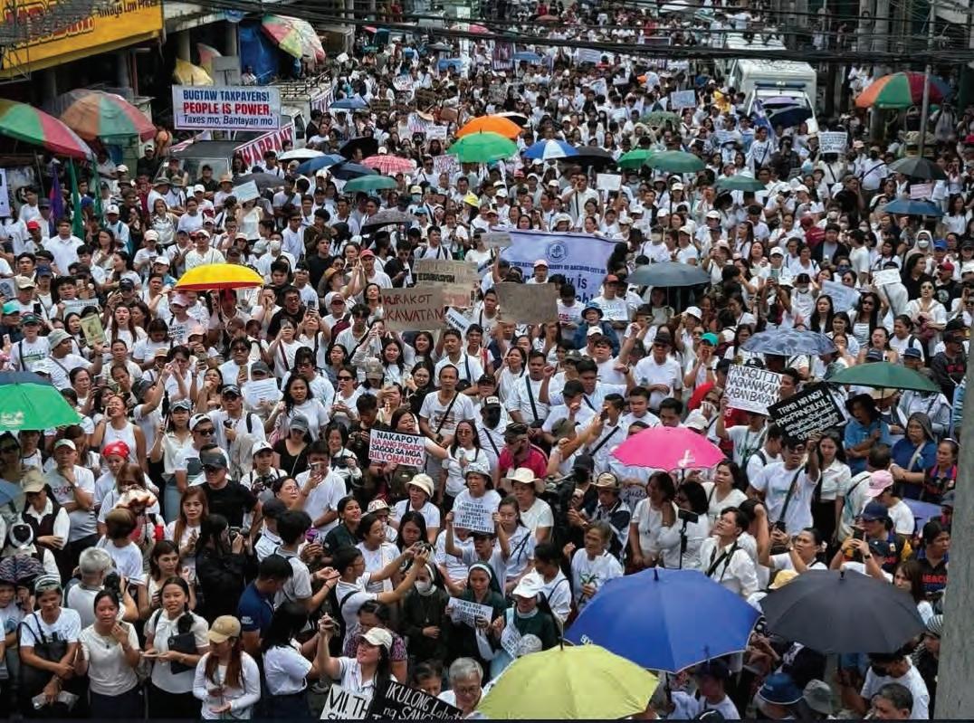 Philippines Corruption Protest - Trillion Peso March Demands Accountability Thousands of Filipinos gather for the Trillion Peso March protest demanding accountability for corruption in flood control infrastructure projects and ghost projects