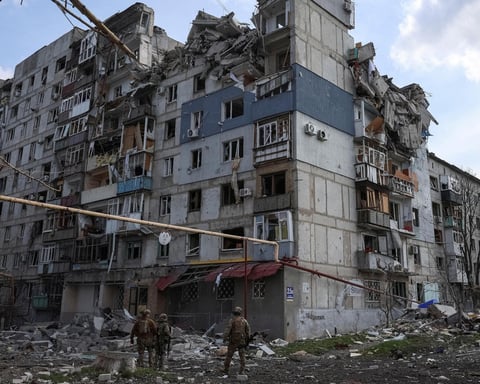 Pokrovsk residential areas destroyed by Russian artillery and house-to-house fighting in eastern Ukraine