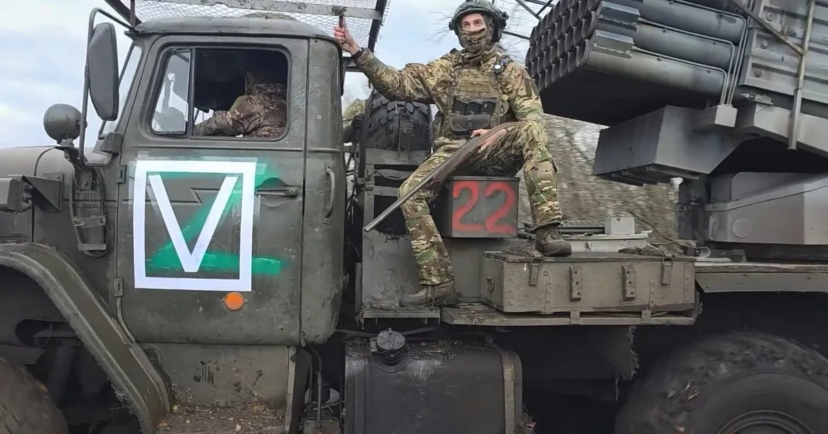 Russian Tornado-G self-propelled multiple rocket launcher near Pokrovsk Ukraine Nov 2025