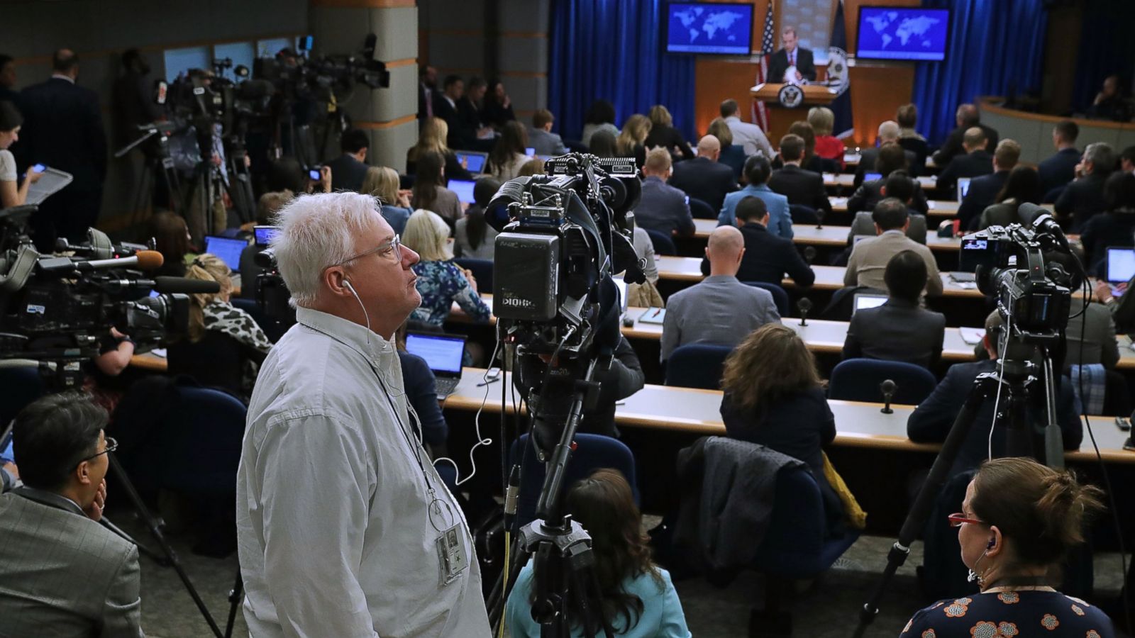 US State Department press briefing symbolizing Western influence on regional narratives