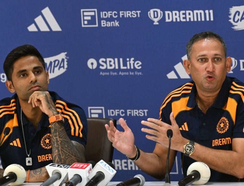 BCCI chief selector Ajit Agarkar addressing press conference on Shubman Gill’s T20 World Cup 2026 omission