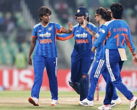 Shafali Verma Smriti Mandhana celebrate India 4-0 dominance Sri Lanka T20I series Greenfield Stadium