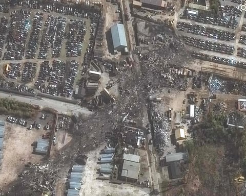 Wreckage of Libyan army chief Mohammed al-Haddad plane crash near Ankara Turkey