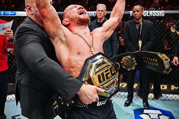 Petr Yan celebrates dethroning Merab Dvalishvili UFC 323 bantamweight title upset