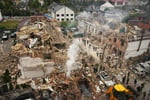 Damaged residential building in Saratov, Russia after Ukrainian drone strike on December 13, 2025, killing two people