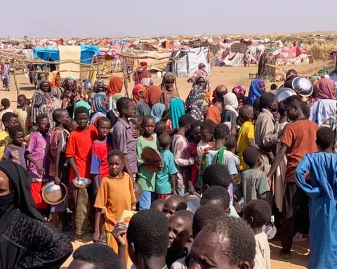 Sudanese refugees cross Adre border into Chad fleeing RSF SAF war day 964