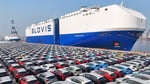 Chinese electric vehicles at European port following EU-China EV trade deal