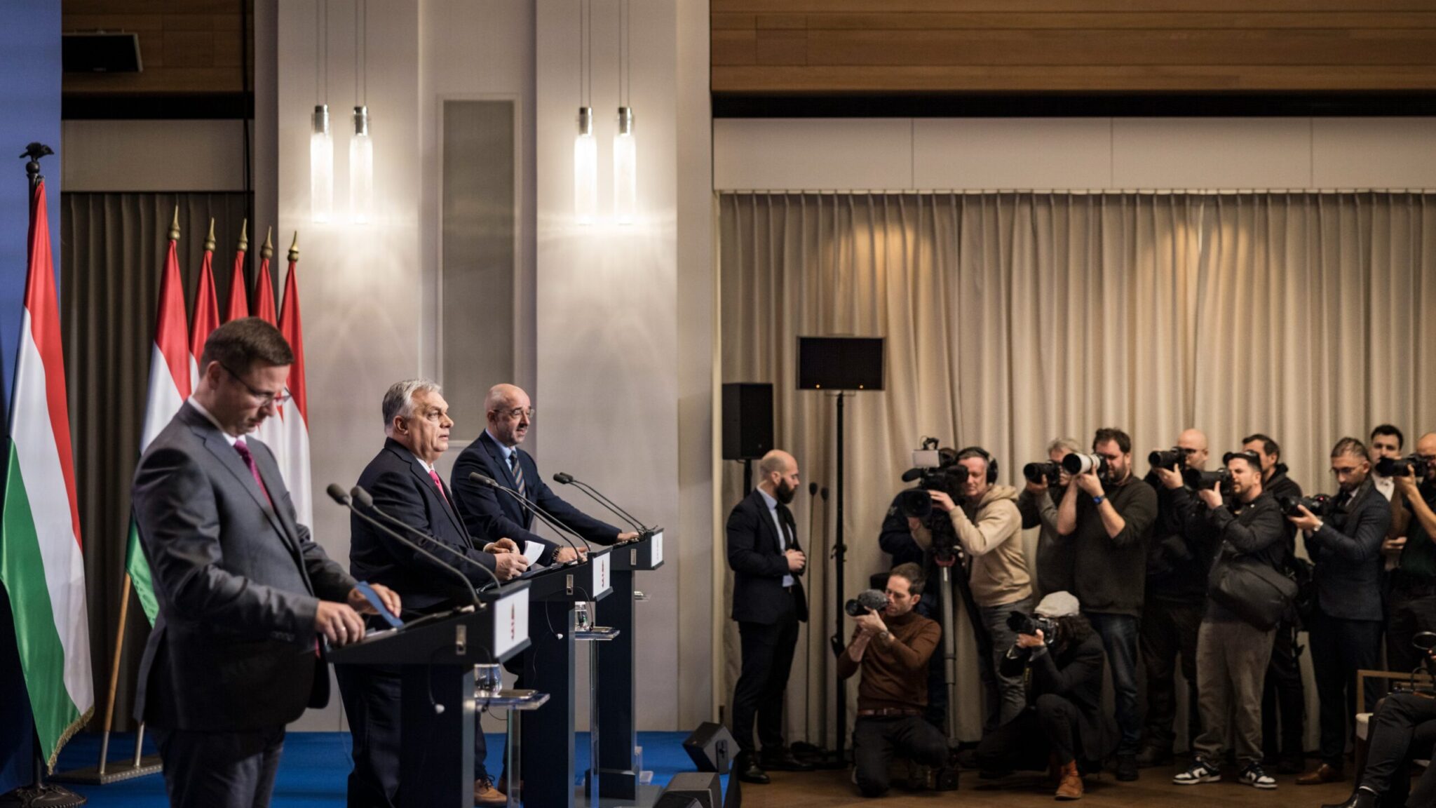 Hungary accuses Ukraine of election interference as Prime Minister Viktor Orban addresses the media