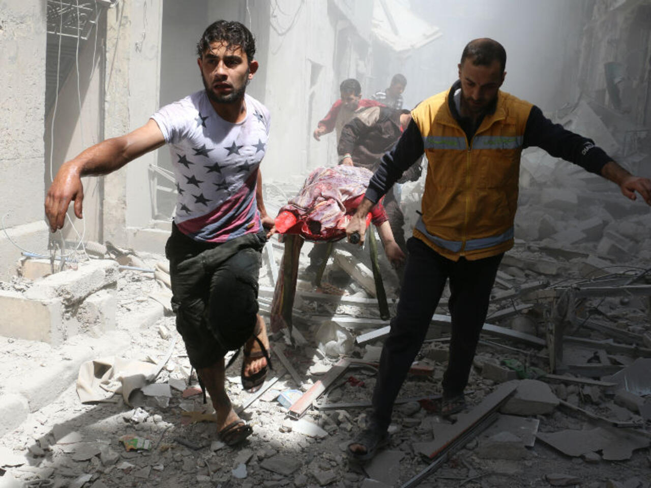 Fighting in Aleppo Before Ceasefire Damage and military presence in Aleppo following weeks of intense fighting in northern Syria