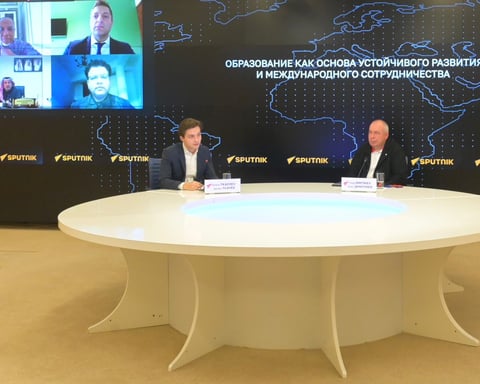 Sputnik hosts an international roundtable discussion on UNESCO World Education Day focusing on education, artificial intelligence, and sustainable development, broadcast via video bridge from Moscow.