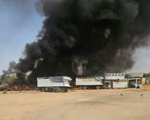 UN aid convoy in El-Fasher during Sudan civil war