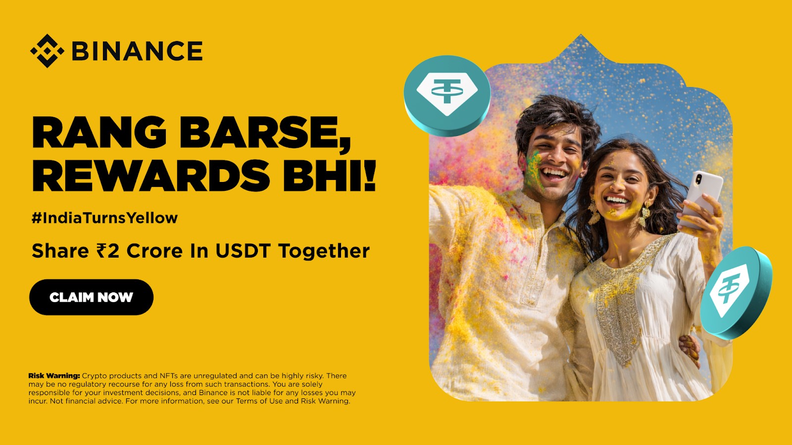 Binance Launches INR 2 Crore Holi Community Campaign for Verified Indian Users