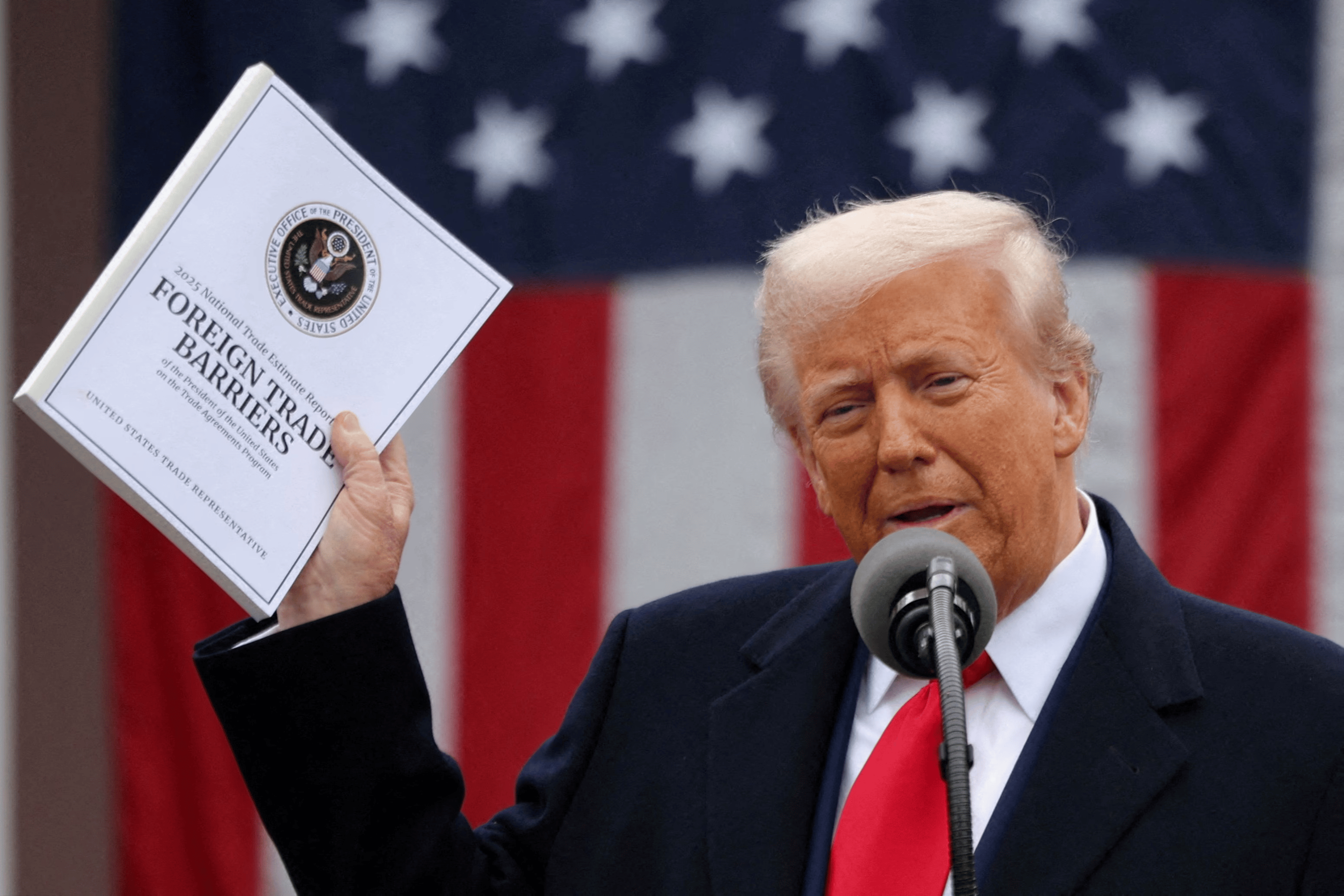 Traders react as Dow Jones plunges over 700 points after Trump tariff announcement