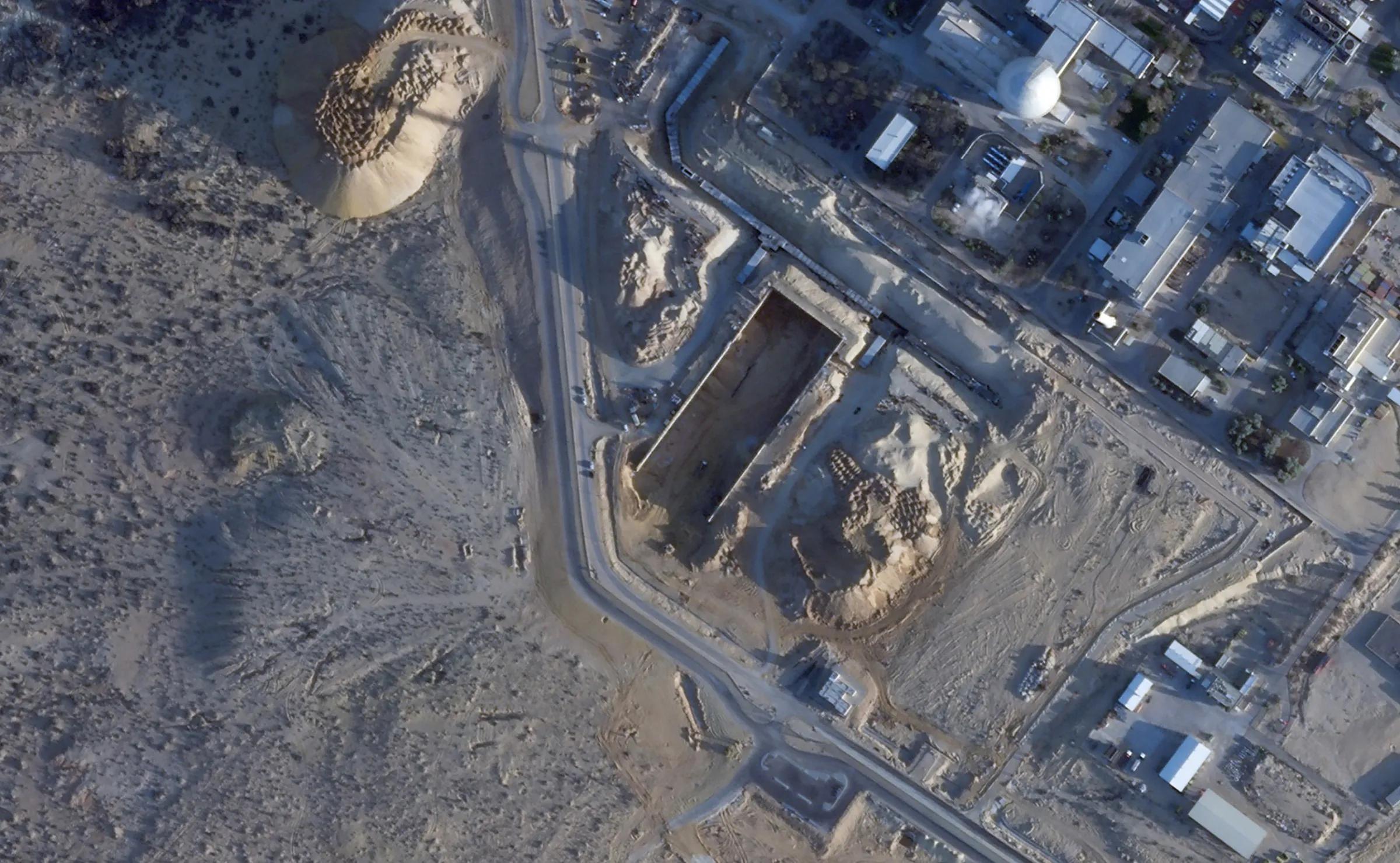 Construction work at Dimona nuclear site satellite image