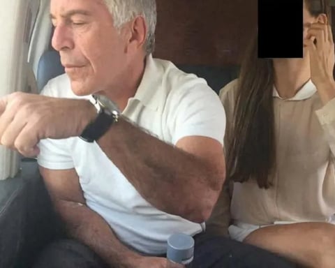 Jeffrey Epstein composite with mind control technology visualization and redacted documents