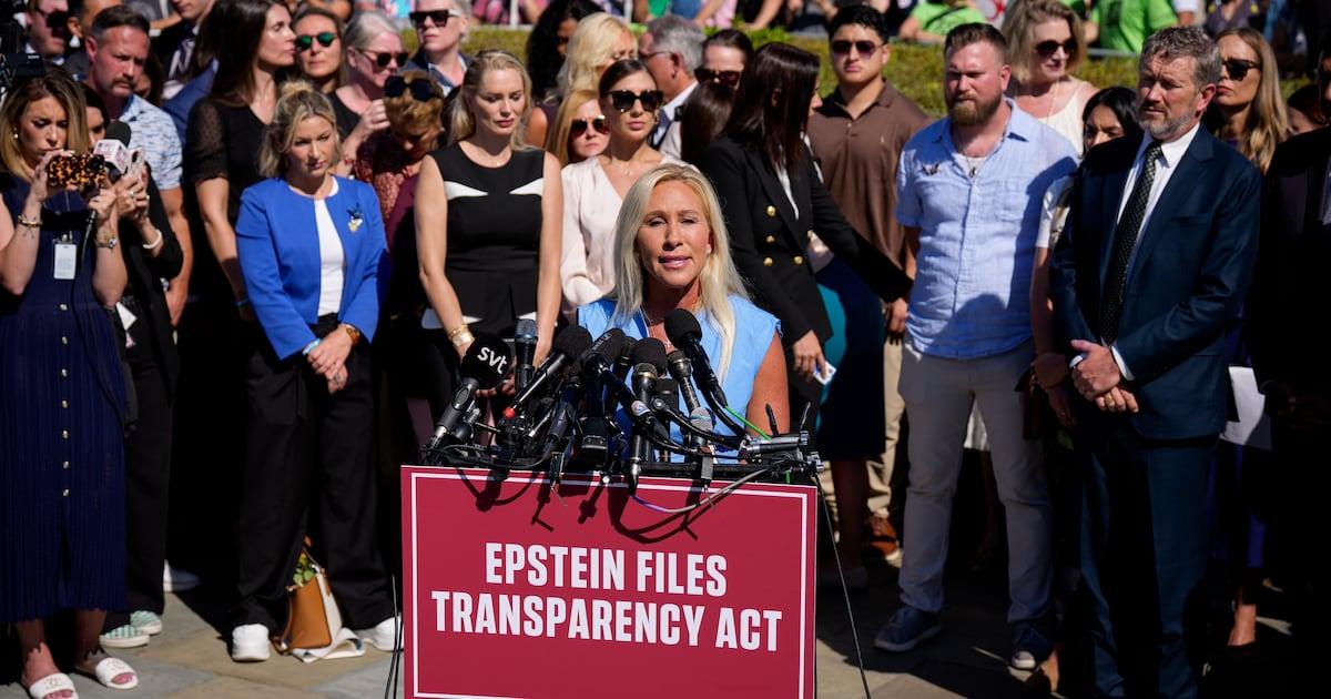 Epstein survivors protesting for full release of files and justice