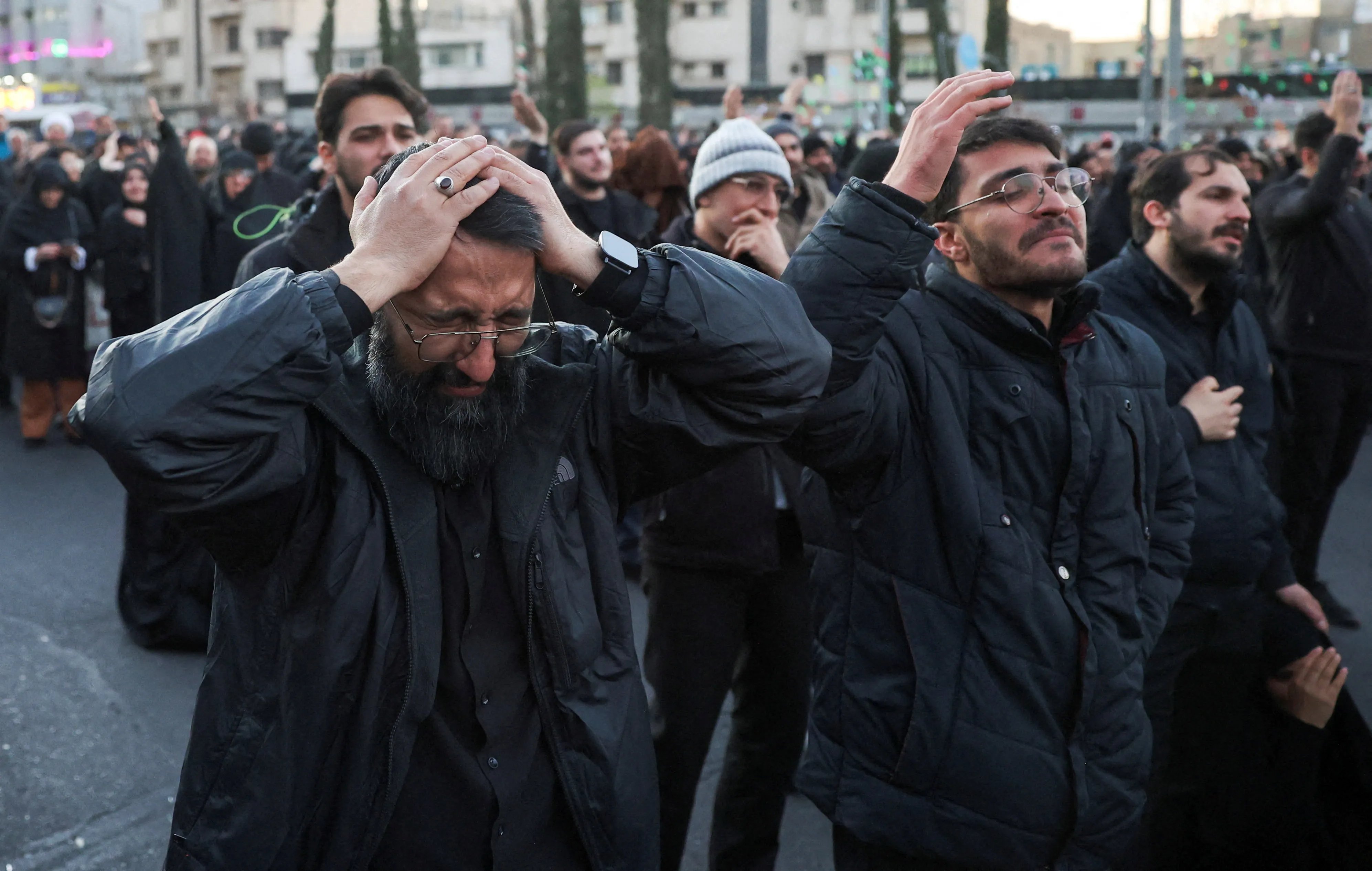 Mourners in Tehran during 40-day mourning period after death of Iran’s Supreme Leader
