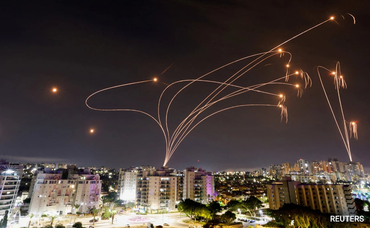 Iranian missiles intercepted over Tel Aviv during Israel Iran war