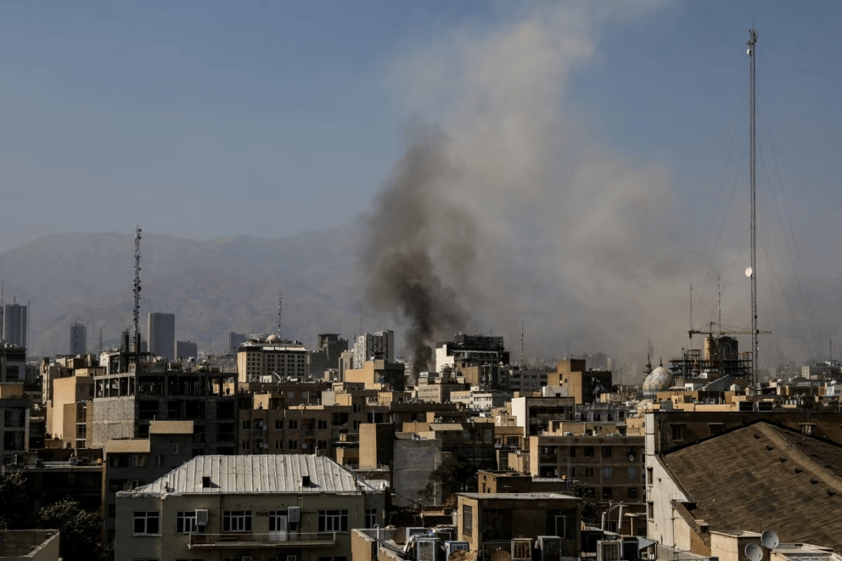 Explosion in urban area during conflict escalation