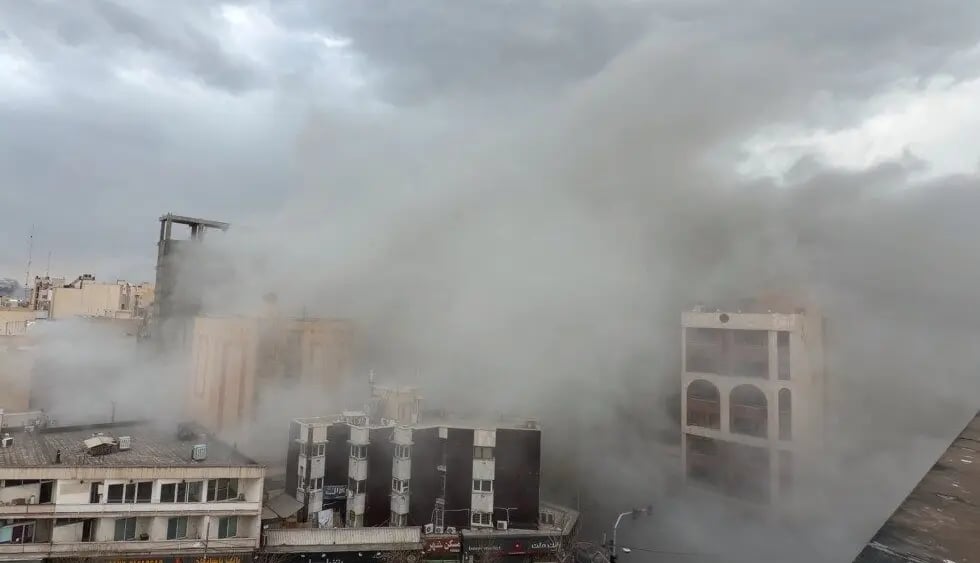 Smoke over U.S. Embassy Riyadh after Iranian drone attack