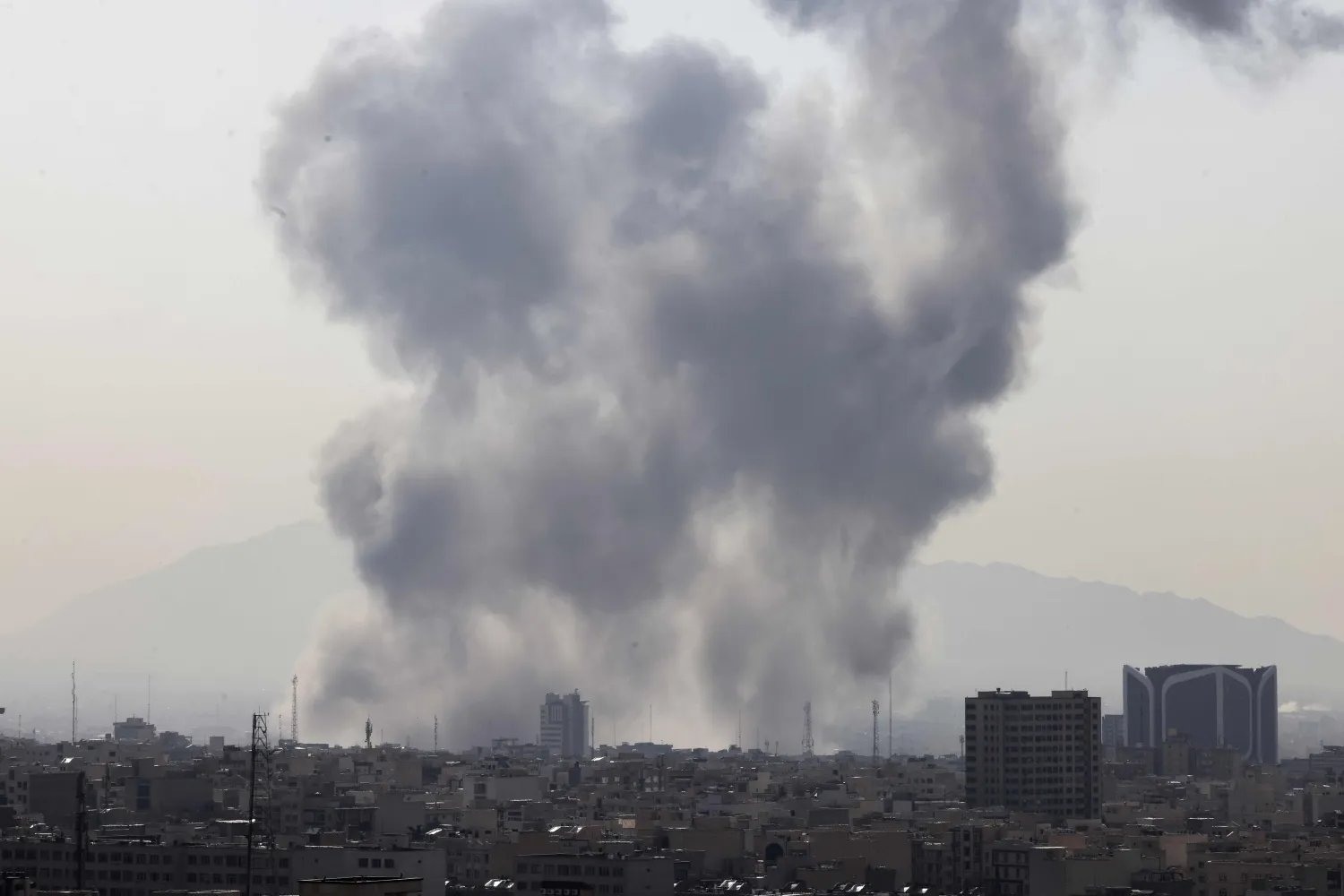 Smoke rises over Tehran after Israeli airstrikes on Iran