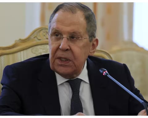 Sergey Lavrov speaking as Russian oil tankers sail despite US sanctions
