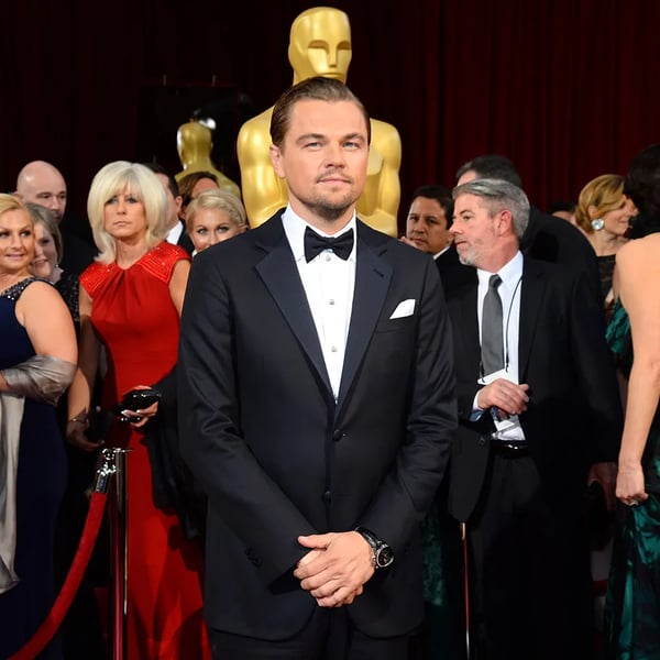 Leonardo DiCaprio attends the Academy Awards as the Best Actor race intensifies