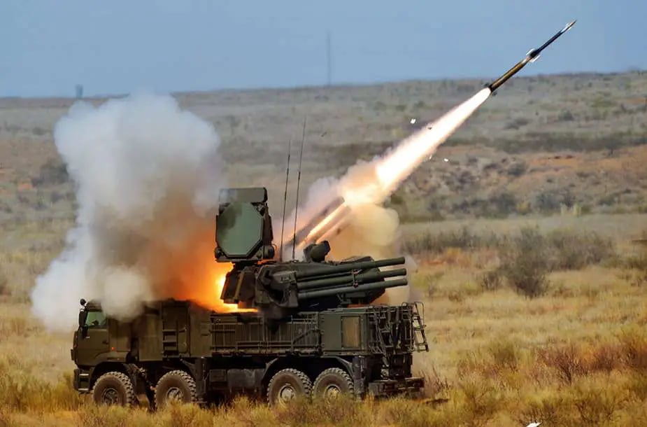 Pantsir Air Defense System Russian Pantsir air defense system deployed to intercept drones in the Russia Ukraine war