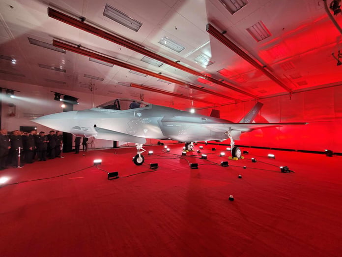 Poland F-35A Husarz stealth fighter rollout ceremony at Lockheed Martin facility