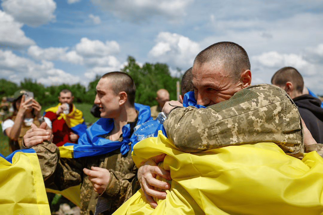 Freed Ukrainian prisoners reunite with families after Russia Ukraine POW swap
