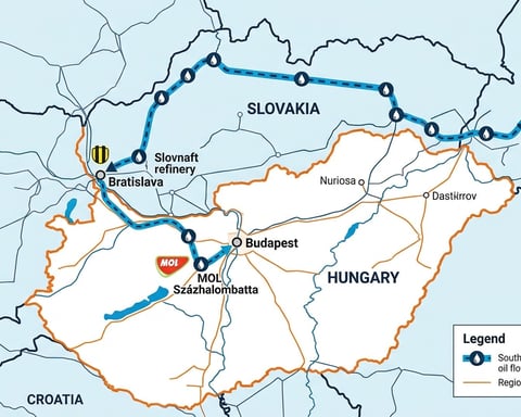 Russia Ukraine war energy crisis as Hungary accuses Ukraine of blocking the Druzhba oil pipeline supplying Central Europe