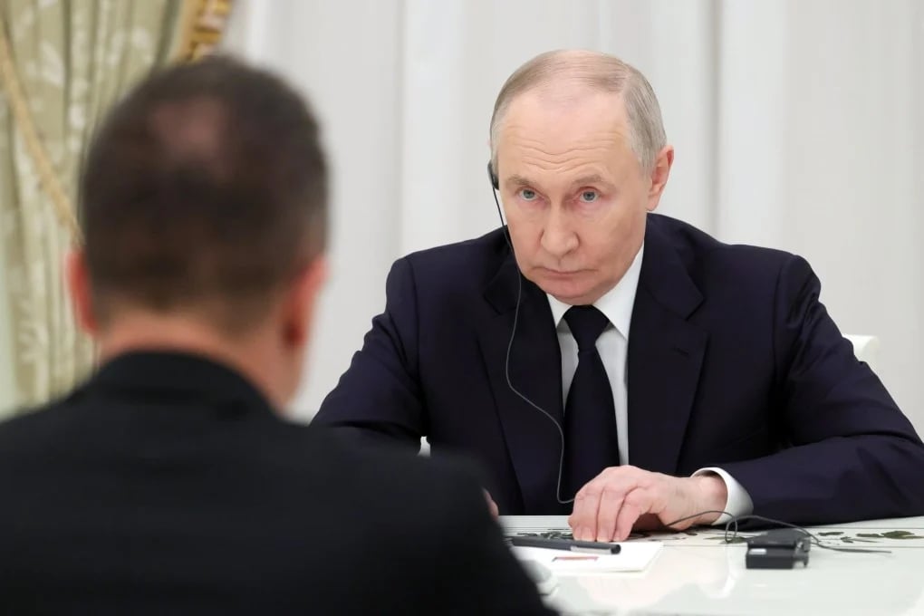Vladimir Putin speaking about Russia Ukraine war and energy supplies to Europe