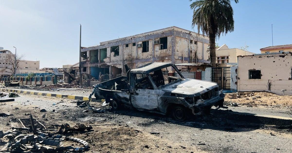 Sudan Civil War devastation showing drone strike damage and collapsing healthcare system