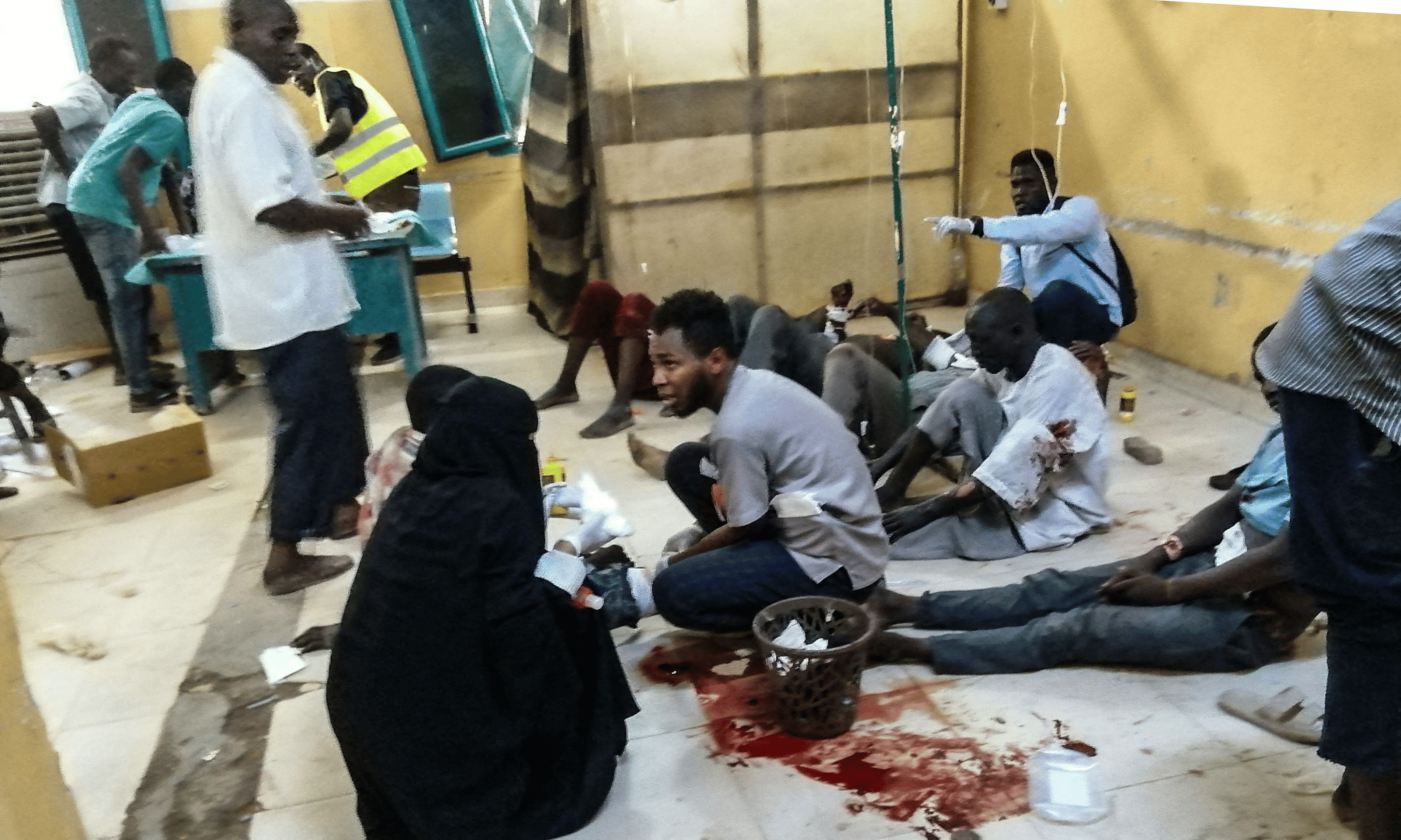 Injured civilians receiving treatment amid Sudan Civil War collapse