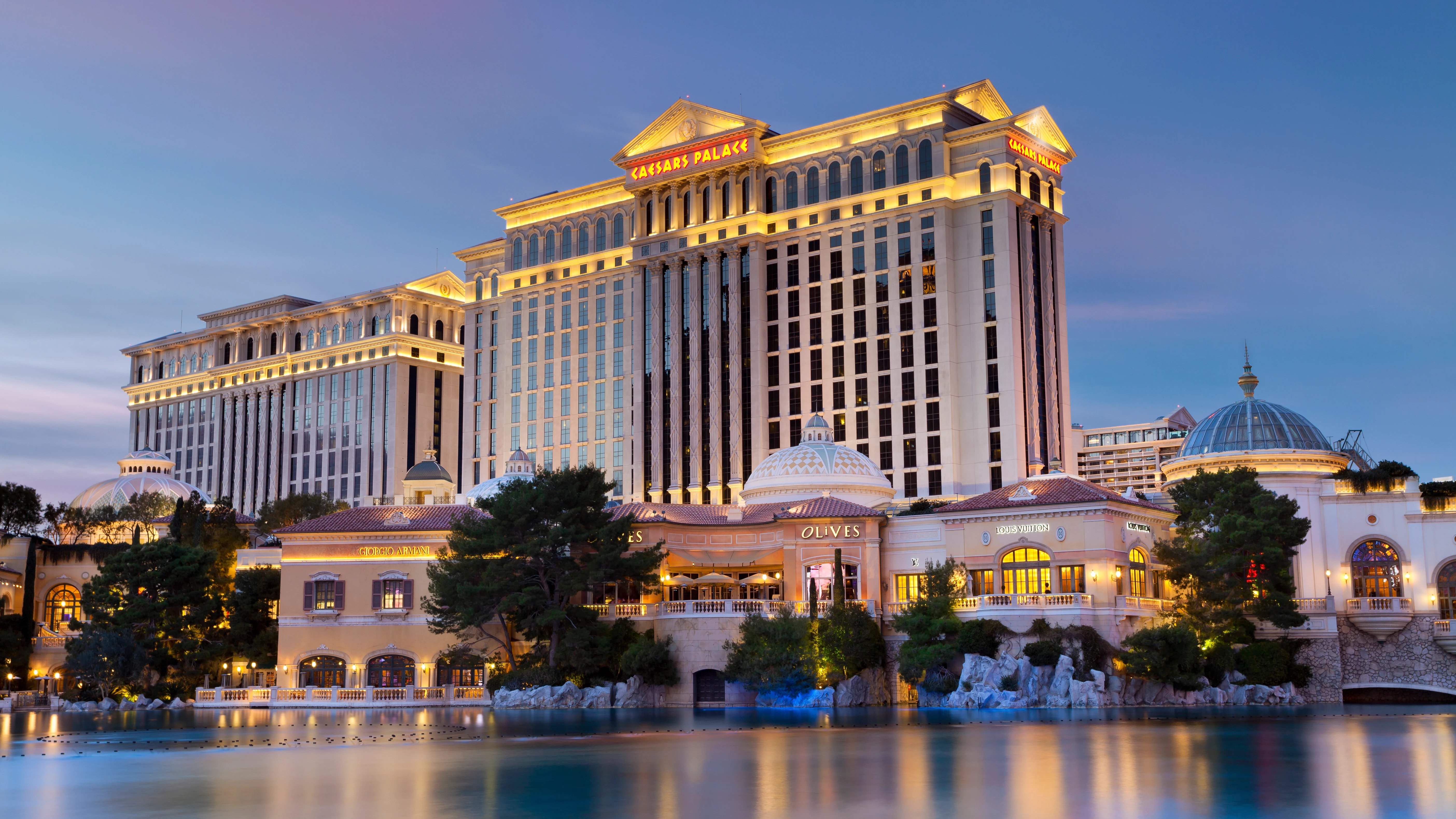 Caesars Palace Las Vegas exterior as Tilman Fertitta explores $6.5 billion Caesars acquisition