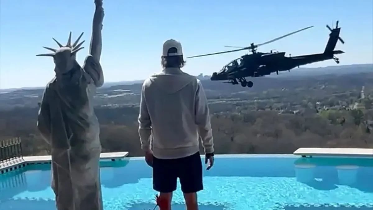 Apache helicopter flying low near Kid Rock home during US Army probe