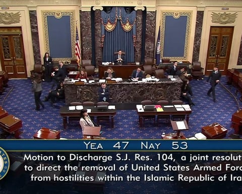 US Senate votes on Iran war powers resolution allowing continued military strikes