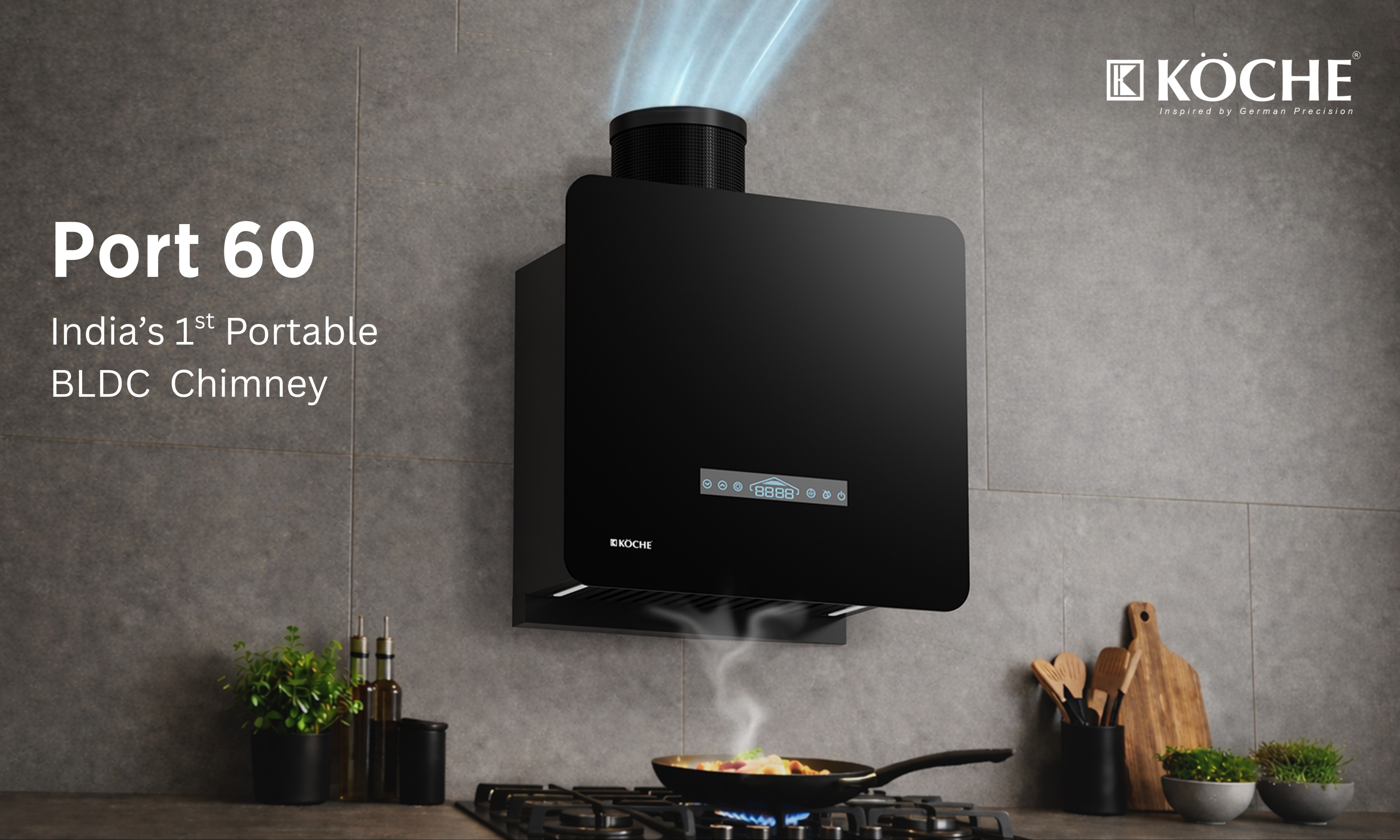 Köche Launches India’s First Portable BLDC  Chimney, Port 60