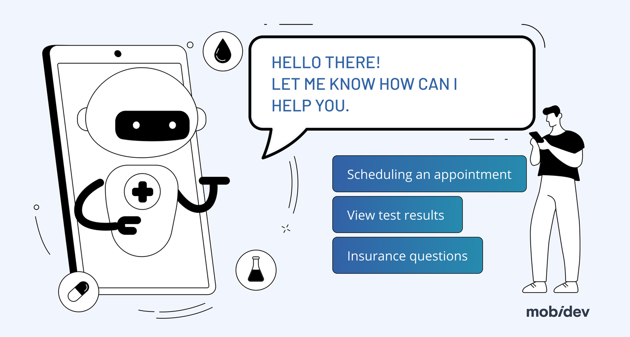AI Medical Advice Interface AI chatbot giving medical advice on cancer treatment