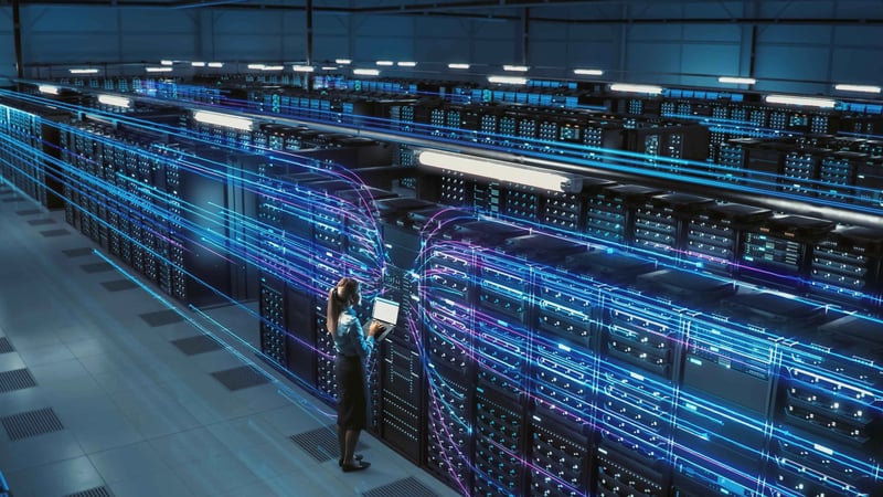 AI infrastructure driving hardware demand AI data center servers processing large-scale workloads