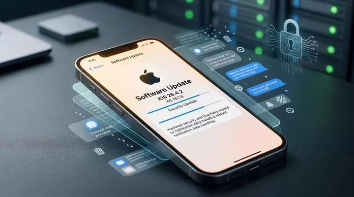 Apple iOS 26.4.2 fixing deleted Signal messages privacy flaw on iPhone