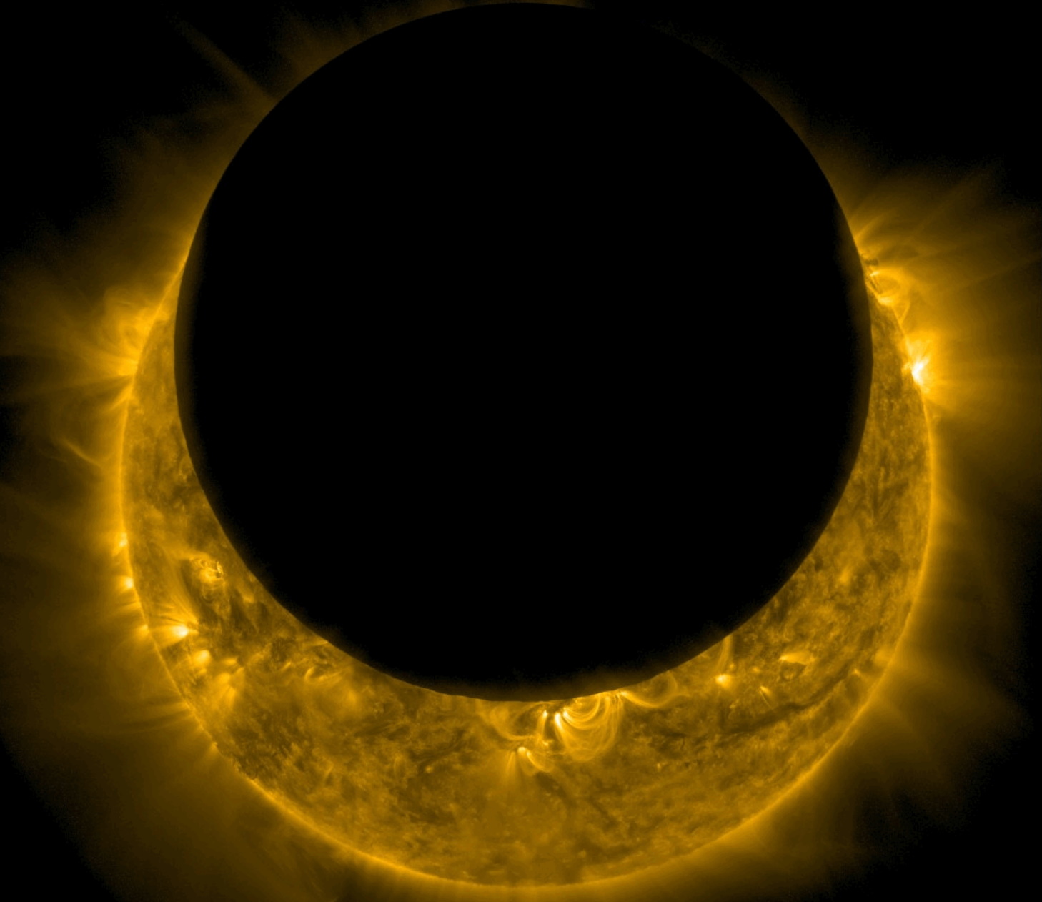 Artemis II Solar Eclipse Deep Space View Solar eclipse viewed from Orion spacecraft during Artemis II mission