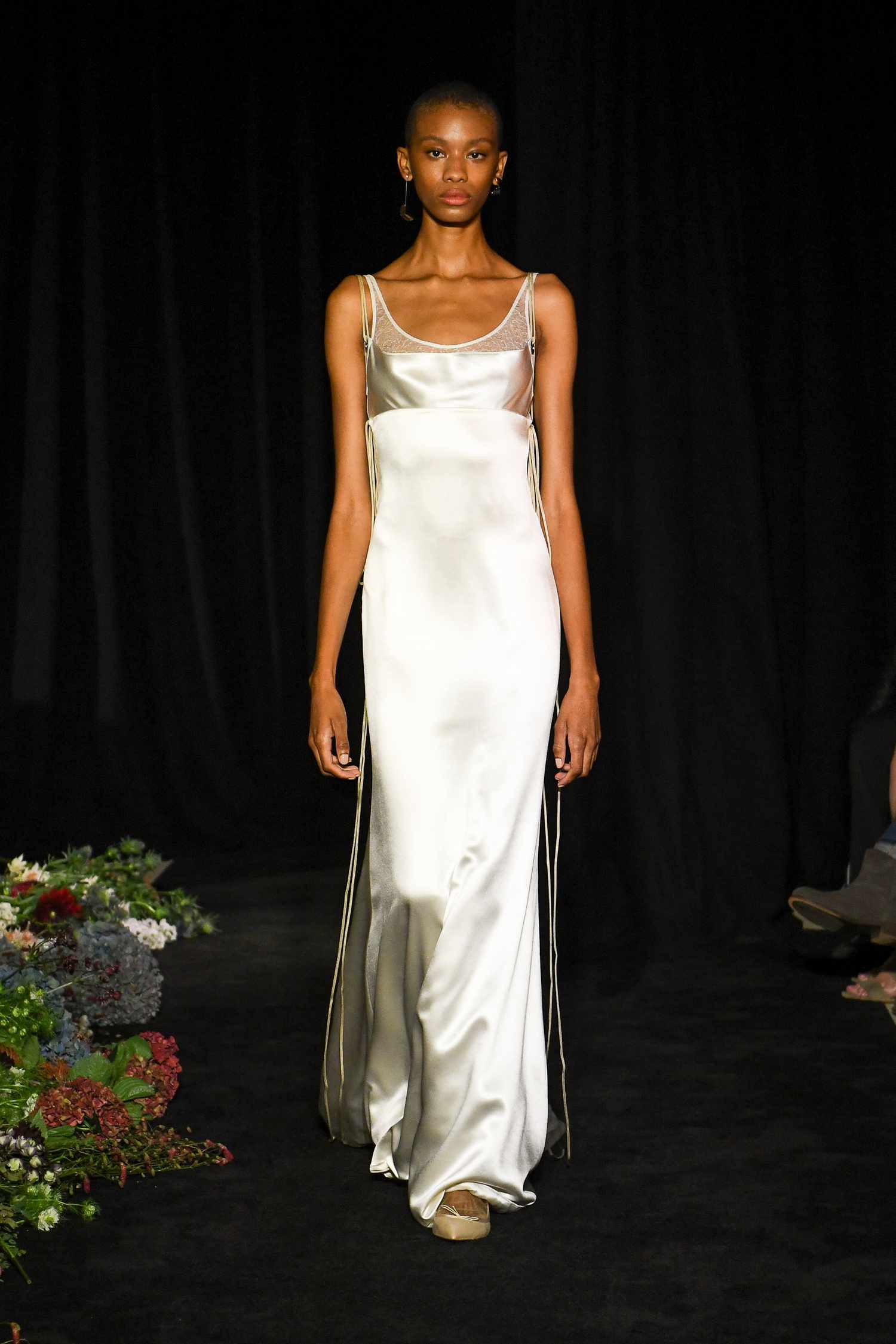 Handcrafted ribbon and organza dress Danielle Frankel Fall 2026