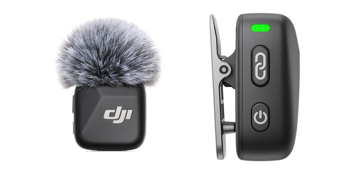DJI Mic Mini 2 wireless microphone system with colorful magnetic covers for creators